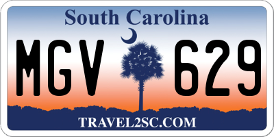 SC license plate MGV629