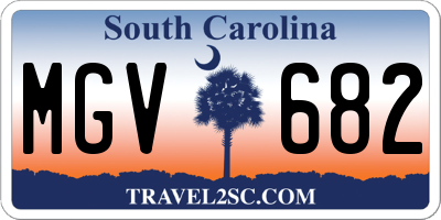 SC license plate MGV682