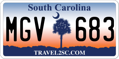 SC license plate MGV683