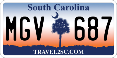 SC license plate MGV687