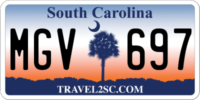 SC license plate MGV697