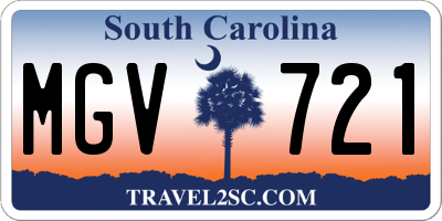 SC license plate MGV721