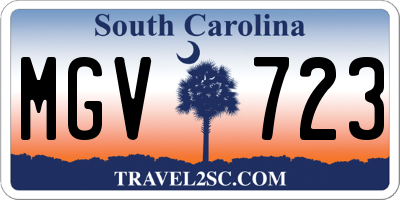 SC license plate MGV723