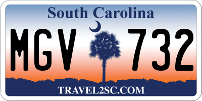 SC license plate MGV732