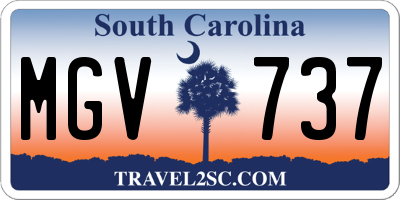 SC license plate MGV737