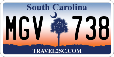 SC license plate MGV738
