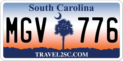 SC license plate MGV776