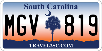 SC license plate MGV819