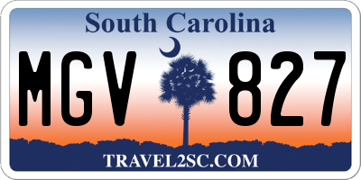 SC license plate MGV827