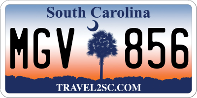 SC license plate MGV856