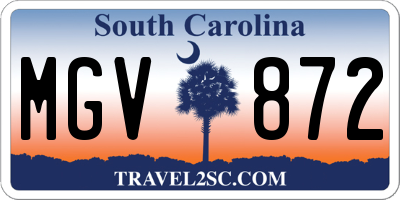 SC license plate MGV872