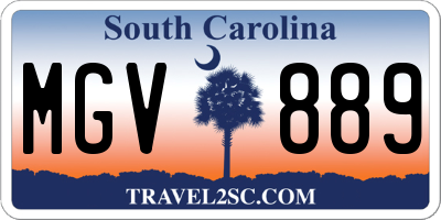SC license plate MGV889
