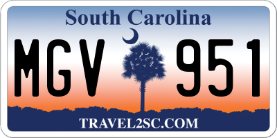 SC license plate MGV951