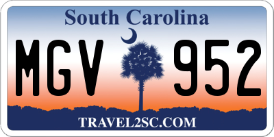 SC license plate MGV952