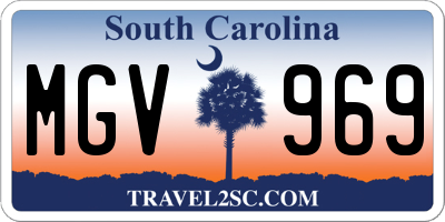 SC license plate MGV969