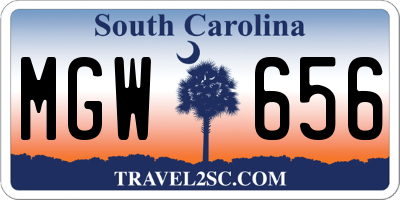 SC license plate MGW656