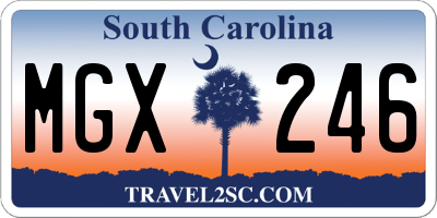 SC license plate MGX246