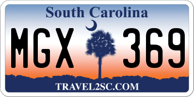 SC license plate MGX369