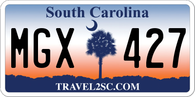 SC license plate MGX427