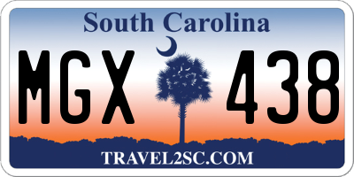 SC license plate MGX438