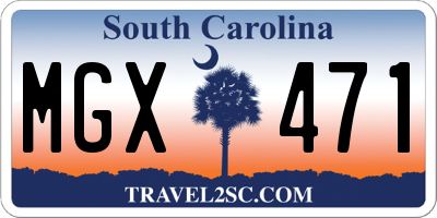 SC license plate MGX471