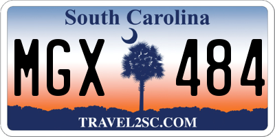SC license plate MGX484
