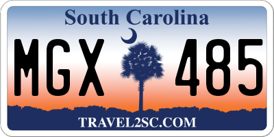 SC license plate MGX485