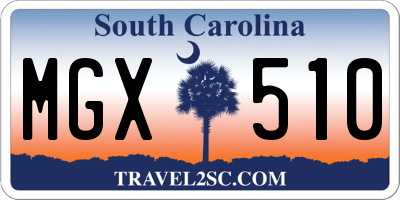 SC license plate MGX510