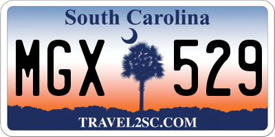 SC license plate MGX529