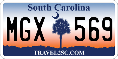 SC license plate MGX569