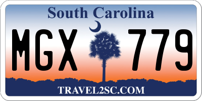 SC license plate MGX779