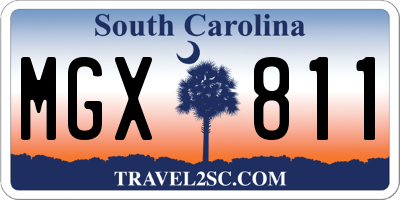 SC license plate MGX811