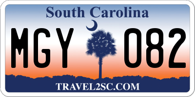 SC license plate MGY082