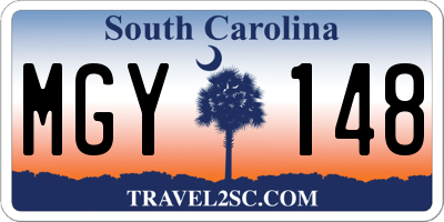 SC license plate MGY148