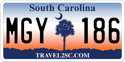 SC license plate MGY186