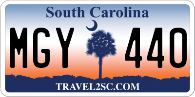 SC license plate MGY440