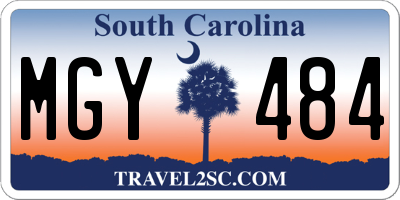 SC license plate MGY484