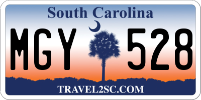 SC license plate MGY528