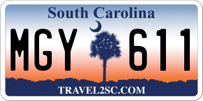 SC license plate MGY611