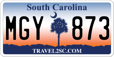 SC license plate MGY873