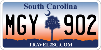 SC license plate MGY902
