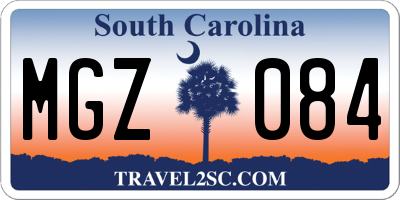 SC license plate MGZ084