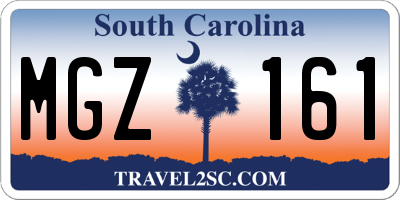 SC license plate MGZ161