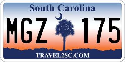 SC license plate MGZ175