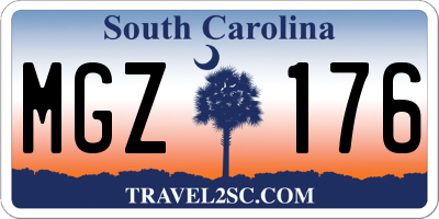 SC license plate MGZ176