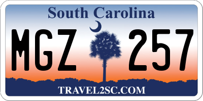 SC license plate MGZ257