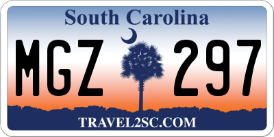SC license plate MGZ297