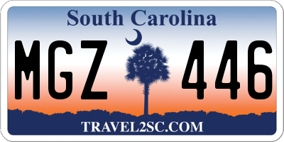 SC license plate MGZ446