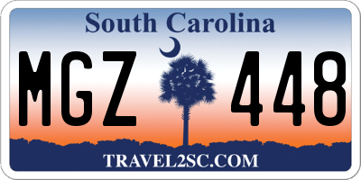 SC license plate MGZ448