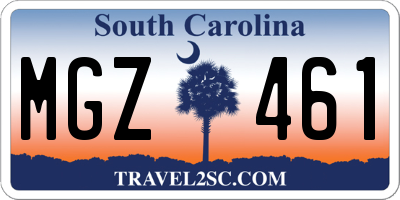 SC license plate MGZ461